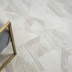 Kurzfloriger Teppich in Beige & Creme - Helsico