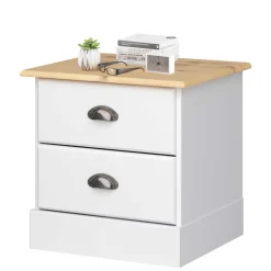 Lackierte Ciountry Nachtkommode zweifarbig - Cordenas