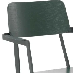 Lackierter Armlehnstuhl in Grün - Nevers (4er Set)