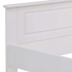 Lackiertes Kiefernholz Ehebett in Weiß - Velriva