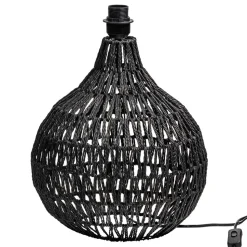 Lampenfuß aus Metall mit Papierkordel Geflecht - Notana