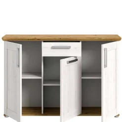 Landhaus Anrichte in Holzoptik Lärche Weiß - Tocella