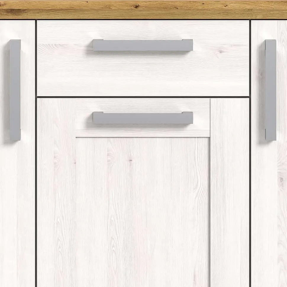 Landhaus Anrichte in Holzoptik Lärche Weiß - Tocella