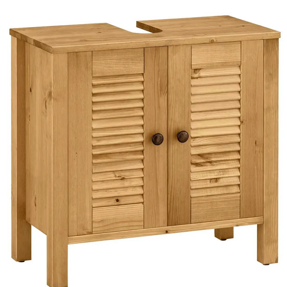 Landhaus Badmöbel aus Massivholz - Zavieca (vierteilig)