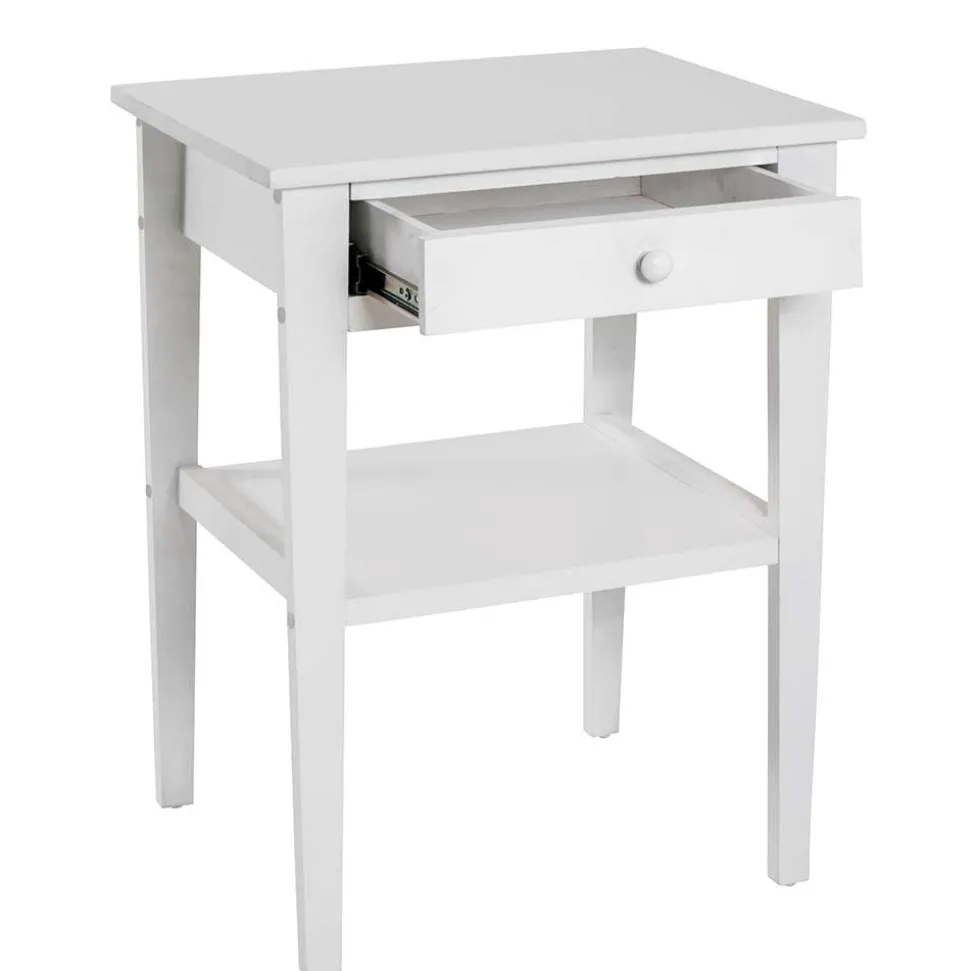 Landhaus Beistelltisch mit Schublade & Ablage - Spiritov