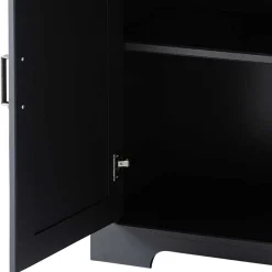 Landhaus Büro Aktenschrank in Grau & Eiche NB - Joe