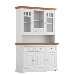 Landhaus Buffet in Weiß mit Eiche - Bordona