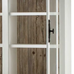 Landhaus Buffet Schrank in Weiß Pinie Nedita 184 cm breit