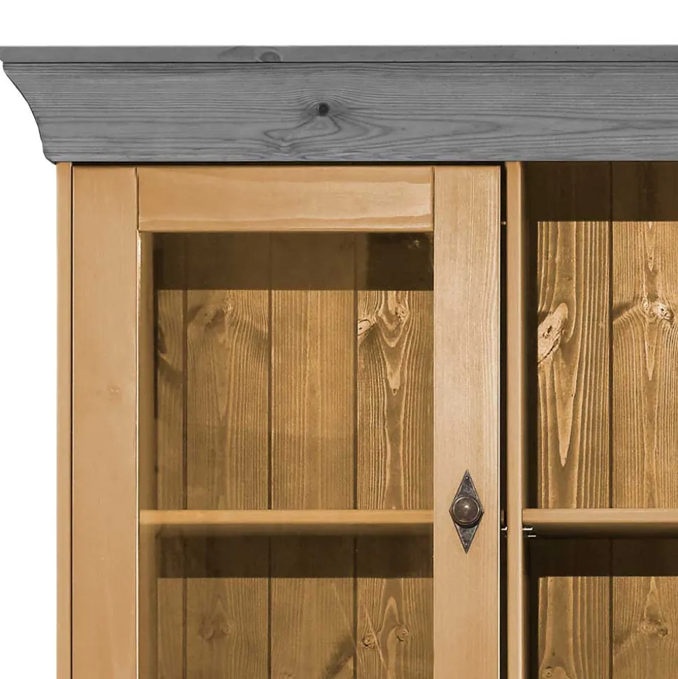 Landhaus Buffetschrank aus Massivholz zweifarbig - Eshelas