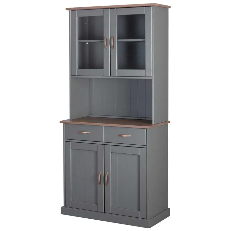 Landhaus Buffetschrank in Grau & Braun - Nepplan