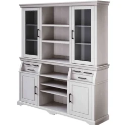 Landhaus Buffetschrank in Weiß Kiefer gewachst - Curcay