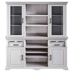 Landhaus Buffetschrank in Weiß Kiefer gewachst - Curcay