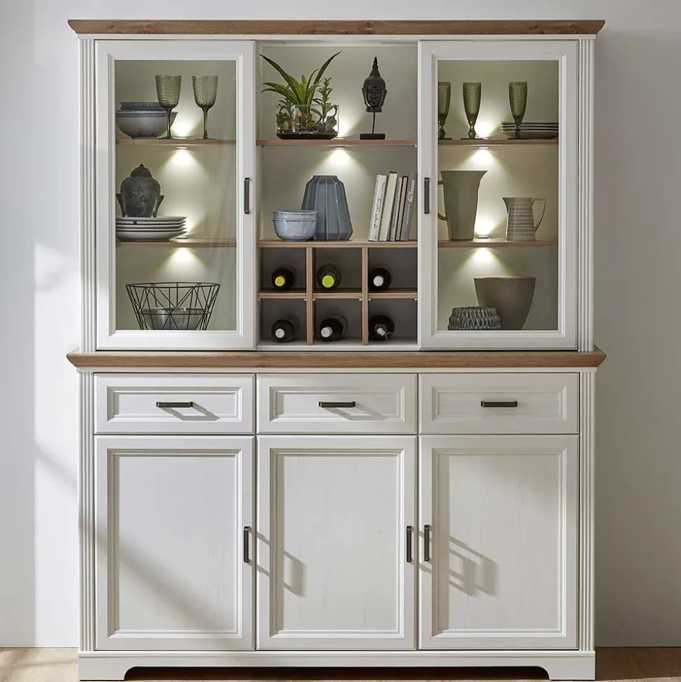 Landhaus Buffetschrank mit Beleuchtung - Sinolita