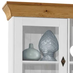 Landhaus Buffetvitrine Sibiuta in Weiß