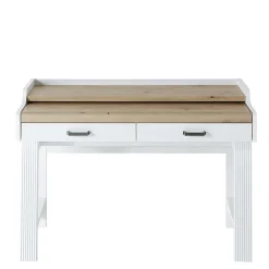Landhaus Computertisch in Weiß & Eiche - Mehady