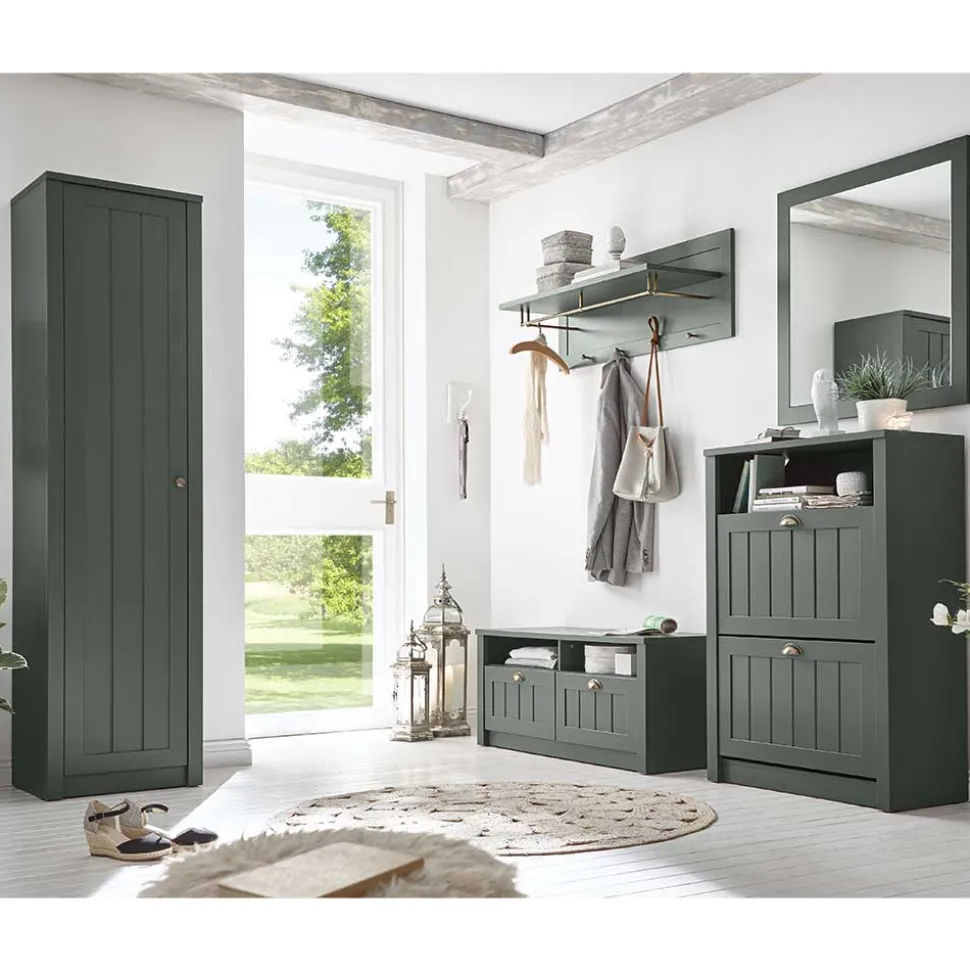 Landhaus Dielenmöbel in Dunkelgrün - Niestov (fünfteilig)