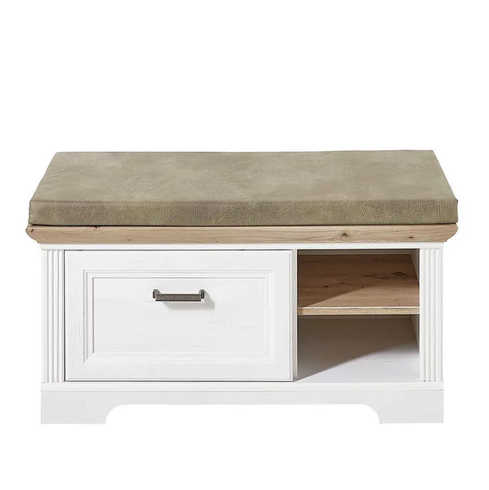 Landhaus Dielenmöbel Set zweifarbig - Nurelcas (dreiteilig)