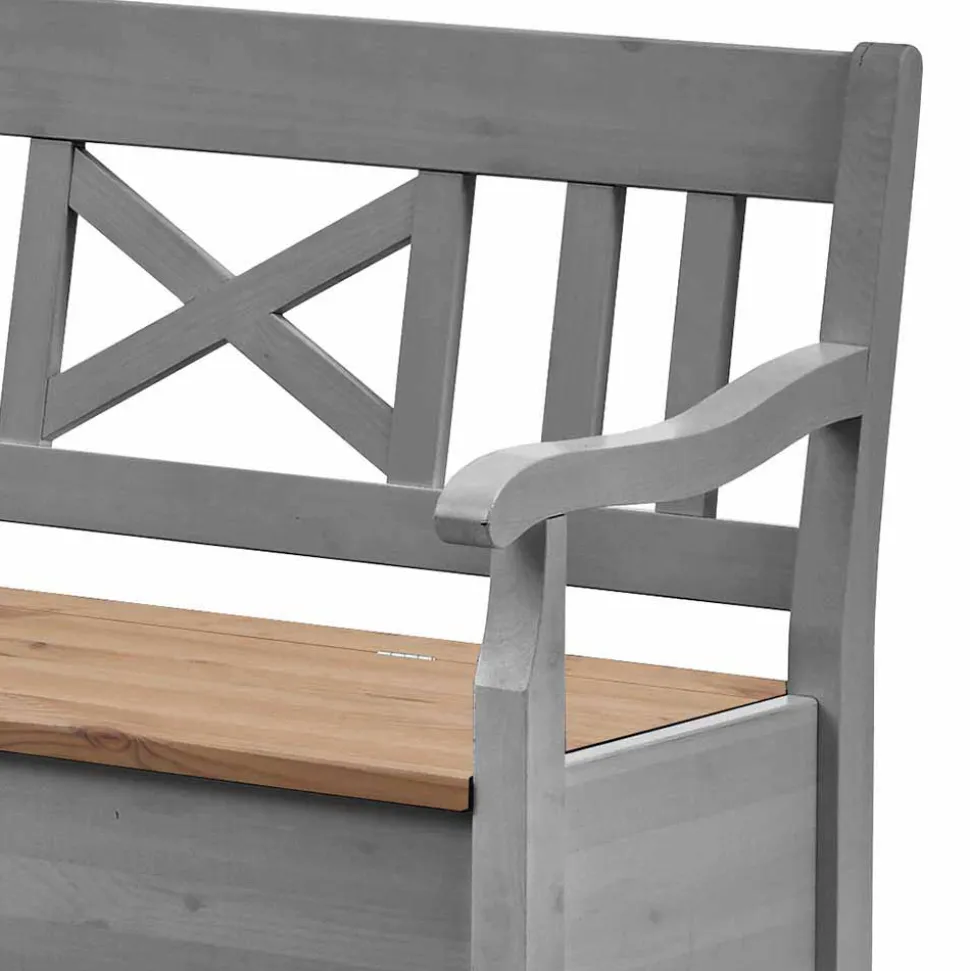 Landhaus Eckbank Jytte in Grau mit Braun