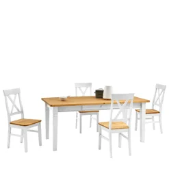 Landhaus Essgruppe Lugon in Weiß (fünfteilig)