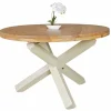Landhaus Esstisch Drolivio mit Tischplatte rund
