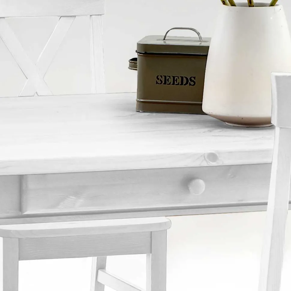 Landhaus Esstisch Satumare mit Schubladen