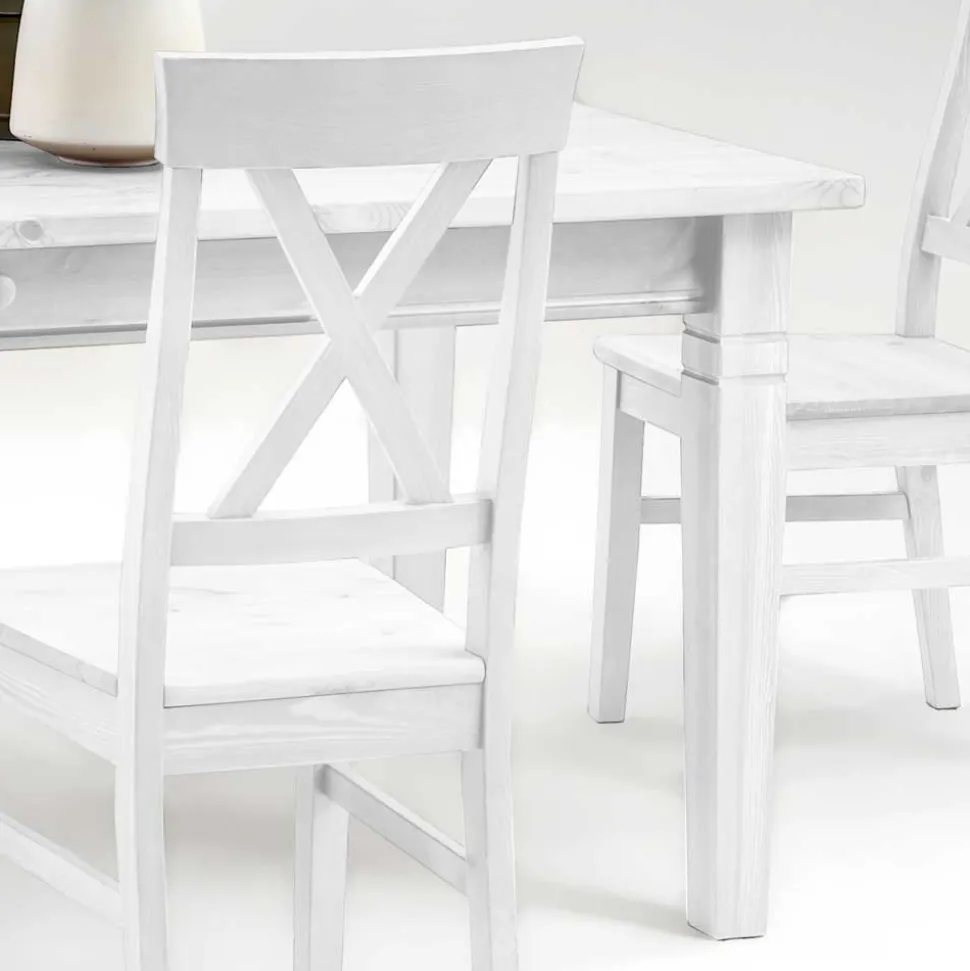 Landhaus Esstisch Satumare mit Schubladen