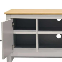 Landhaus Fernseher Unterschrank in Grau & Eiche - Poliesti