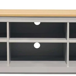 Landhaus Fernseher Unterschrank in Grau & Eiche - Poliesti