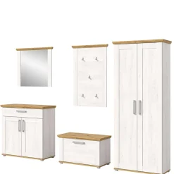 Landhaus Flur Möbelset komplett - Tocella (fünfteilig)