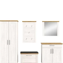 Landhaus Flur Möbelset komplett - Tocella (fünfteilig)