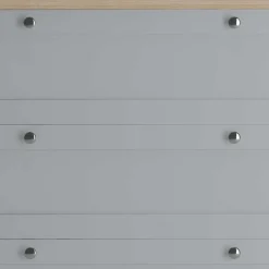 Landhaus Flurkommode in Grau mit Eiche - Rino