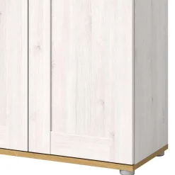 Landhaus Flurschrank in Holzoptik Lärche Weiß - Tocella