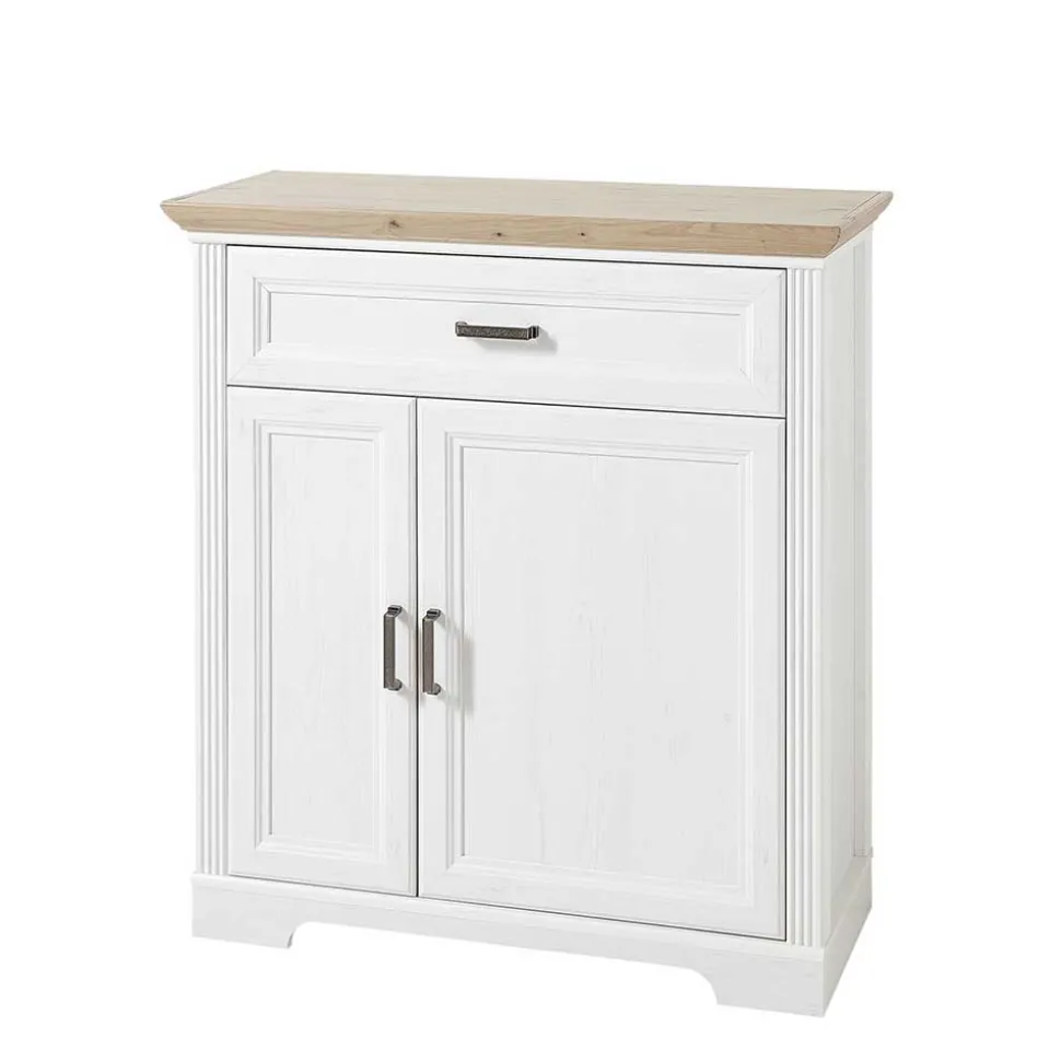 Landhaus Garderoben Set in Weiß - Nurelcas (fünfteilig)