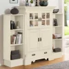 Landhaus Highboard & Regale in Creme - Rospus (dreiteilig)