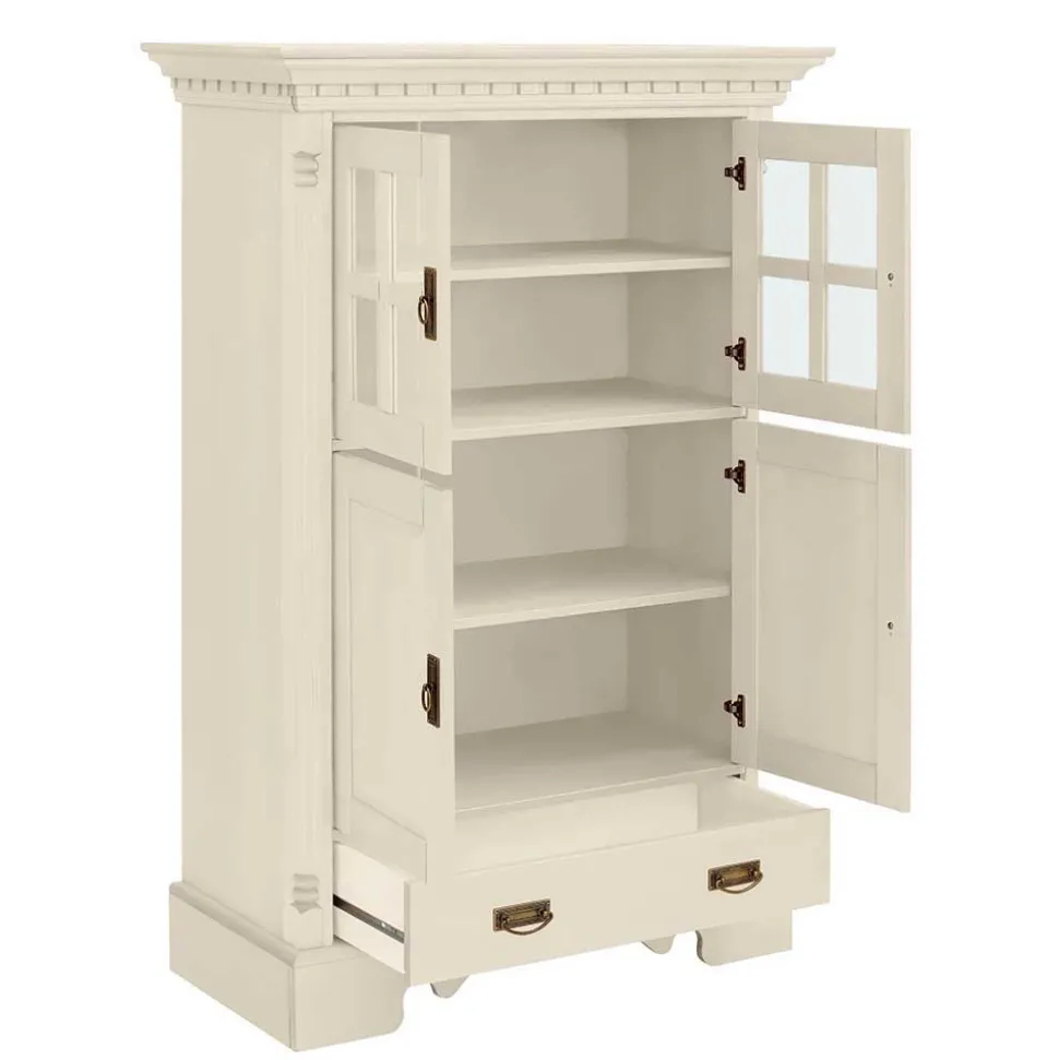 Landhaus Highboard & Regale in Creme - Rospus (dreiteilig)