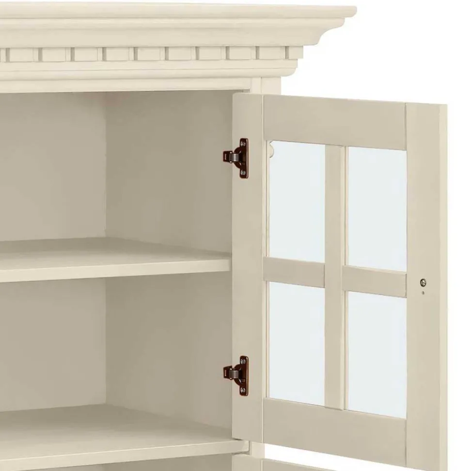 Landhaus Highboard & Regale in Creme - Rospus (dreiteilig)