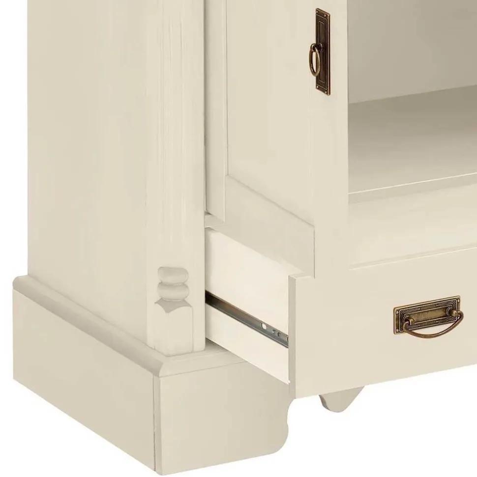 Landhaus Highboard & Regale in Creme - Rospus (dreiteilig)
