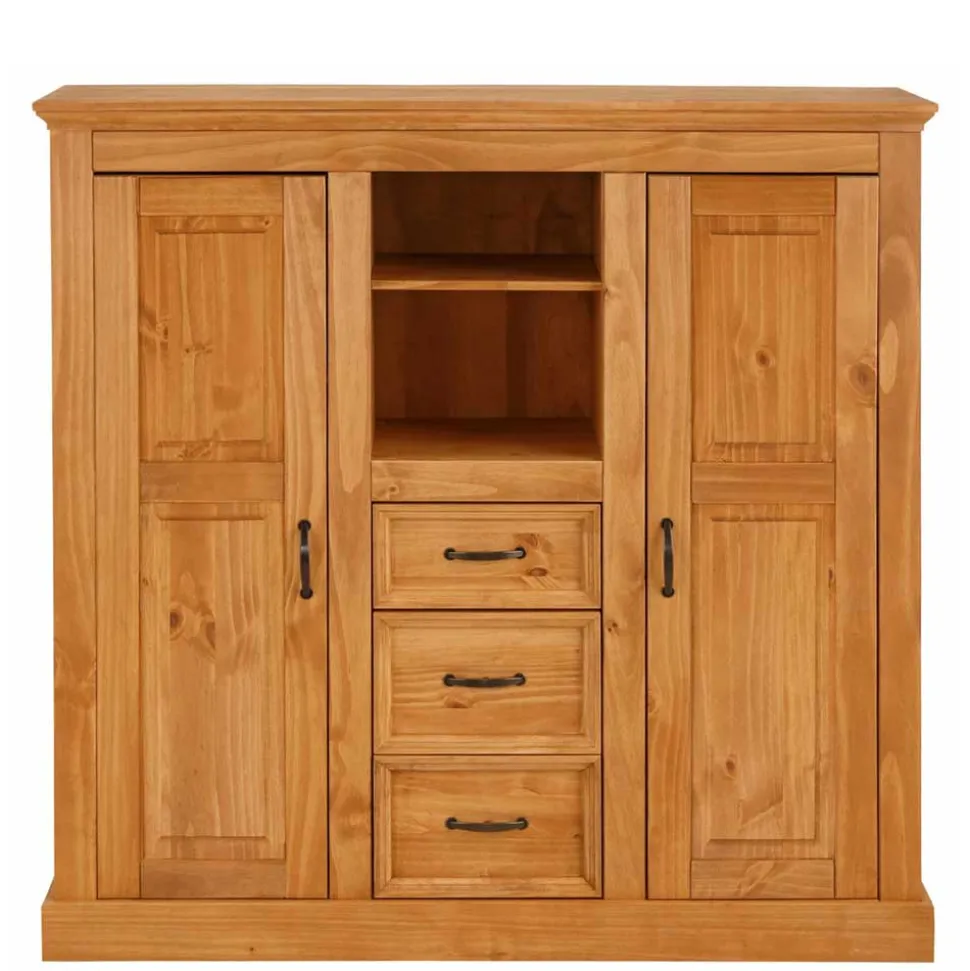 Landhaus Highboard aus Kiefer Massivholz - Major