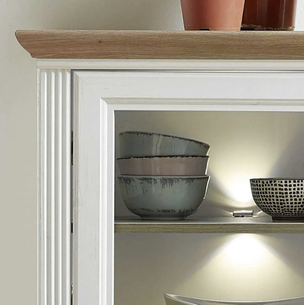 Landhaus Highboard beleuchtet - Sinolita