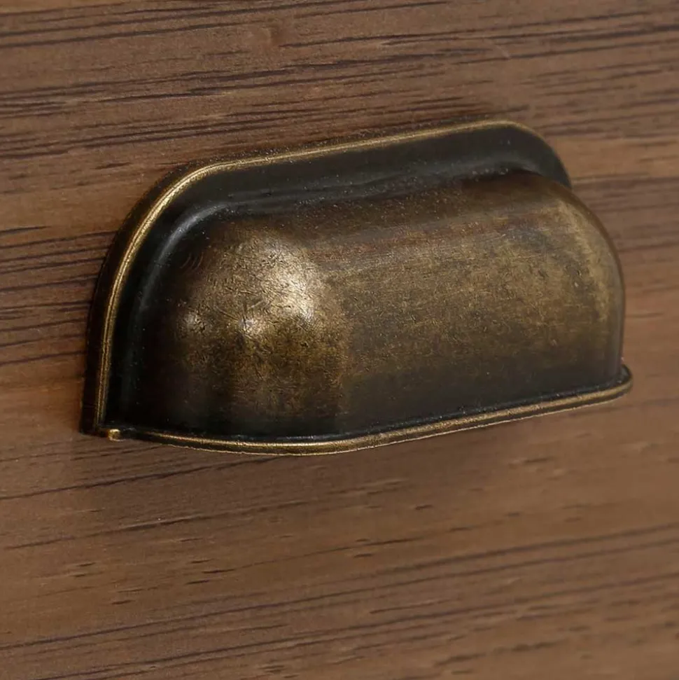 Landhaus Highboard in Holz Braun und Grau - Veproma