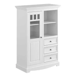 Landhaus Highboard in Weiß lackiert - Indico