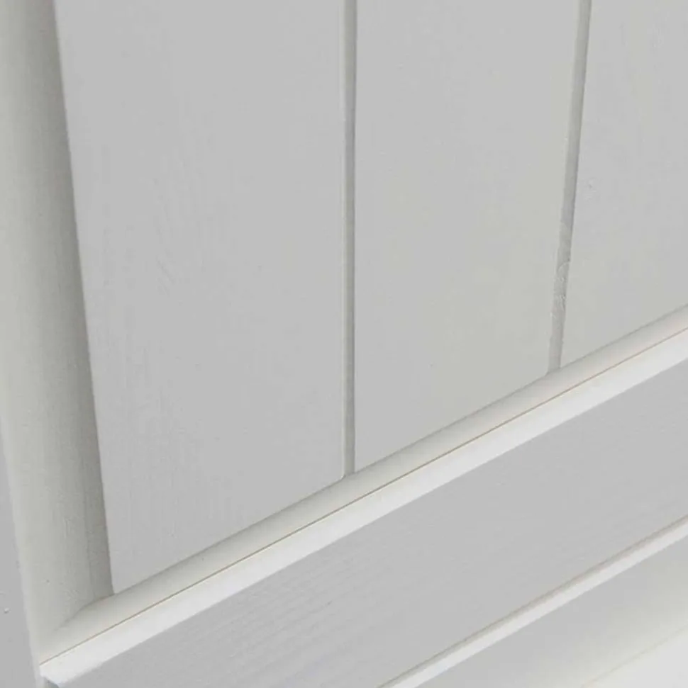 Landhaus Highboard in Weiß und Eiche - Bordona