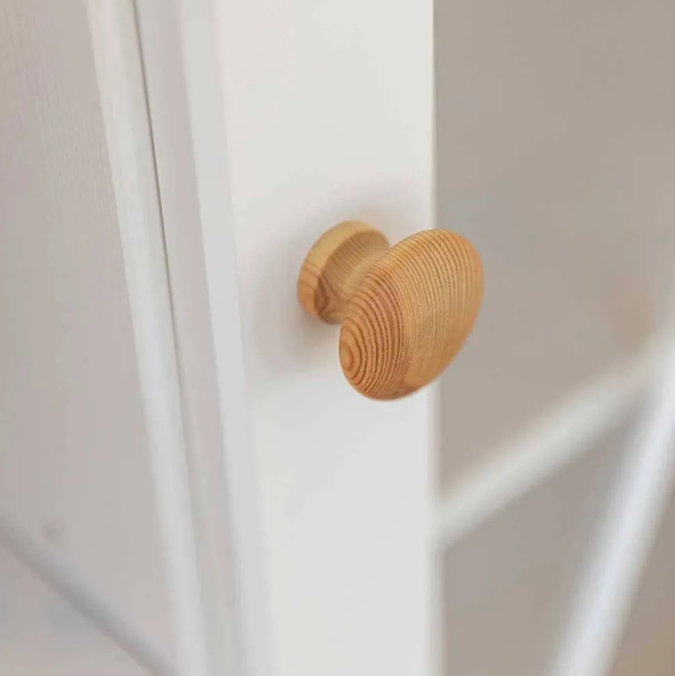 Landhaus Highboard in Weiß & Kiefer Natur - Saluts