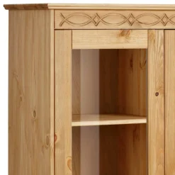Landhaus Highboard Vitrine aus Kiefer - Goro