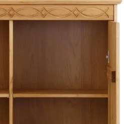 Landhaus Highboard Vitrine aus Kiefer - Goro