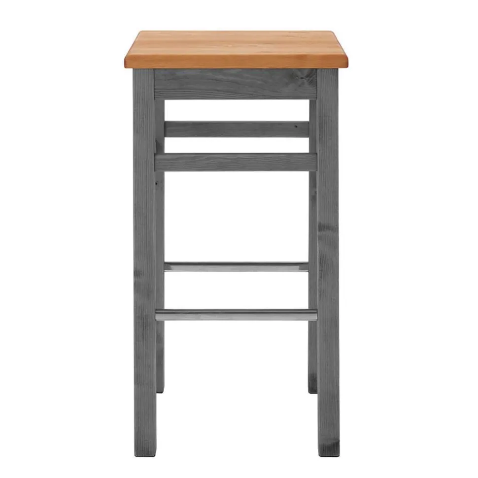 Landhaus Hochtisch und Barhocker Set - Ziamora (dreiteilig)