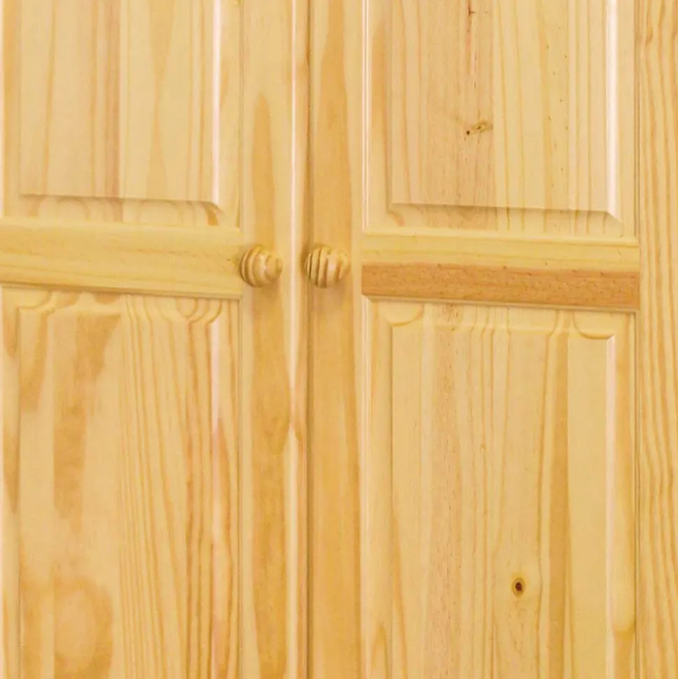 Landhaus Holz Kleiderschrank mit Kugelfüßen - Kascanu