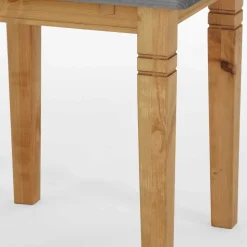 Landhaus Küchentisch in Grau & Kiefer Lauge - Viensta