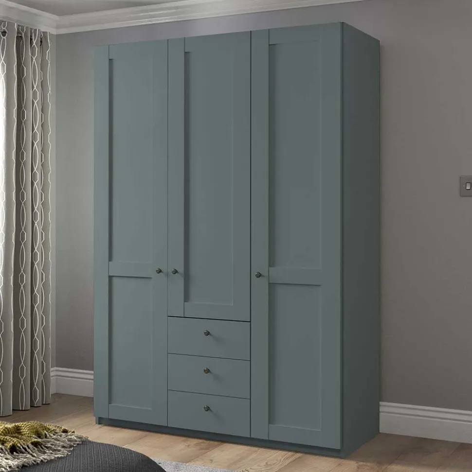 Landhaus Kleiderschrank in Graugrün - Rajavo