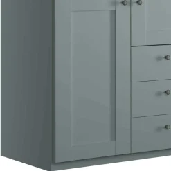 Landhaus Kleiderschrank in Graugrün - Rajavo